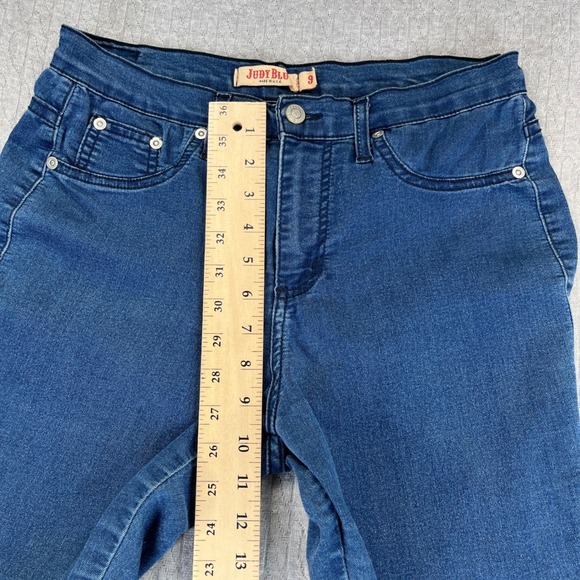 vintage Judy Blue Slim Fit stretch women 9/29X30 high rise USA Dark Wash Pants - Picture 5 of 9